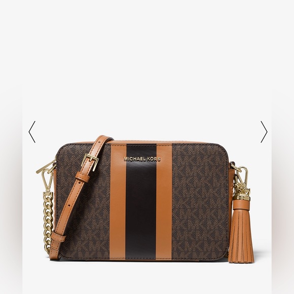 Designer Michael Kors
Ginny Medium Logo Stripe Crossbody Bag - Picture 6 of 7